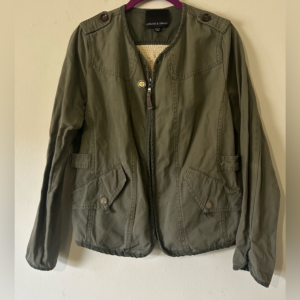 Olive Green Military Style Jacket